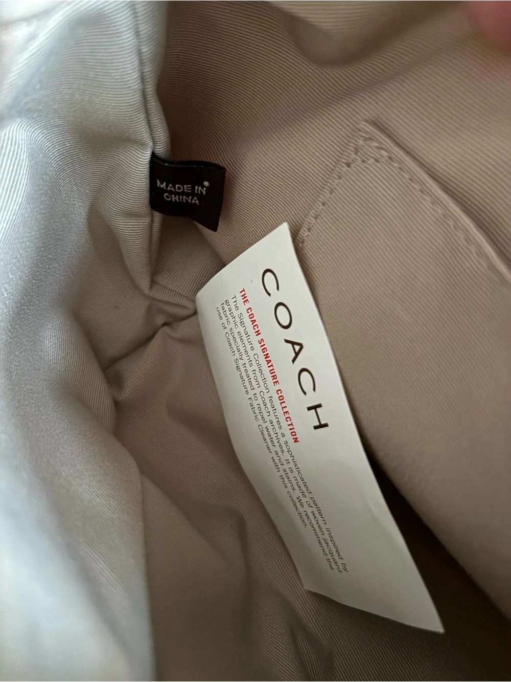 COACH Yellow and Cream Signature Stripe Shoulder Bag
